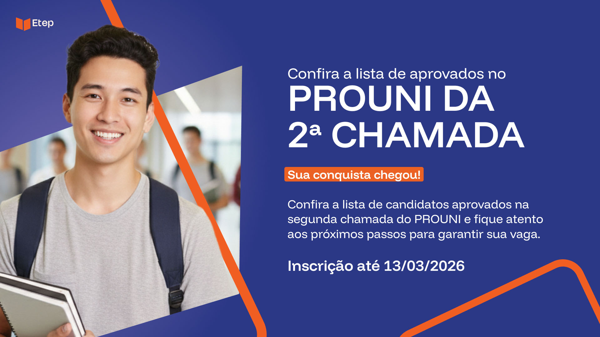 Banner Prouni 2 chamada - Desktop